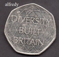 Anglia Marea Britanie 2020 50 Pence, Comemorativa, Diversity Built Britain