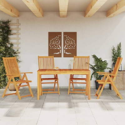 vidaXL Set mobilier de grădină, 5 piese, lemn masiv de acacia foto