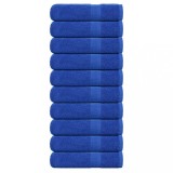 vidaXL Prosoape de m&acirc;nă 10 buc Albastru 50x100 cm 360 g/m&sup2; 100% bumbac