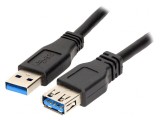 Cablu USB 3.0 A-A Nichelat 1m Negru, Logilink