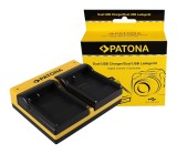 Patona Dual incarcator pentru BENQ Casio NP-40 DC P500 E520 E520+ E610 Casio NP-40 Casio inkl. Micro-USB