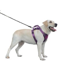 Ham ajustabil cu Semnalizator Led pentru caini de talie medie,Marimea M, Culoare Violet
