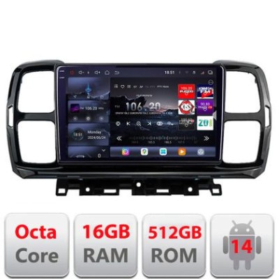 Navigatie Citroen C5 Aircross 2017+ Android radio gps internet 8 core QLED 2K 16+512 360 Edotec CarStore Technology foto