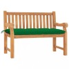 Bancă de grădină cu pernă, 120 cm, lemn masiv tec