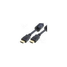 Cablu HDMI - HDMI, din ambele par&#355;i, HDMI mufa, 1.8m, negru, VCOM - CG511D-018-PB