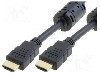 Cablu HDMI - HDMI, din ambele par&amp;#355;i, HDMI mufa, 10m, negru, VCOM - CG511D-100-PB