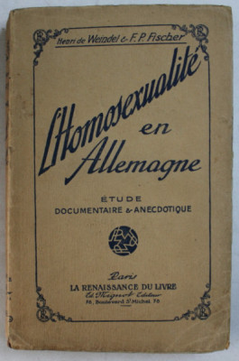 Henri de Weindel et F.-P. Fischer/ L&amp;#039;Homosexualit&amp;eacute; en Allemagne 1908 foto