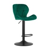 Cumpara ieftin Scaun de bucatarie/bar, Artool, West, rotativ, catifea, verde si negru, 46x48.5x90-111 cm