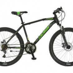 Bicicleta Mtb Polar Wizard 2.0, 26inch, S-M, Frane mecanice pe disc, 21 viteze (Negru/Verde)