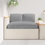 vidaXL Set de perne pentru palet cu pernă 3 pcs Gri