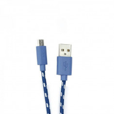 Cablu de date SBox CAB0114 USB Male - MicroUSB Male 1m Blue foto