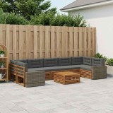 vidaXL Set de canapele de exterior 8 pcs Natural și Antracit 3383160
