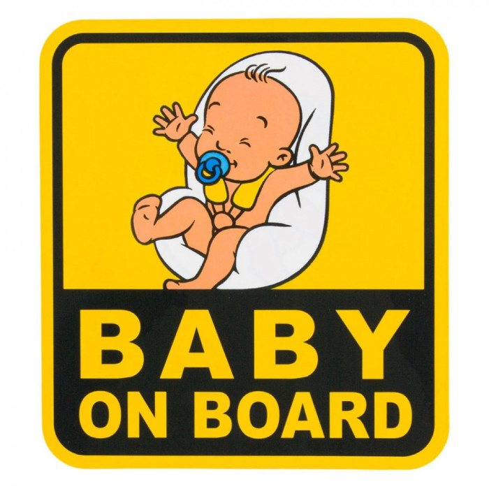 Autocolant &bdquo;Baby On Board&rdquo; 18x20cm 1190617