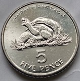 5 pence 2022 Saint Helena and Ascension, Jonathanthe Giant Tortoise, km#22a, unc-Aunc