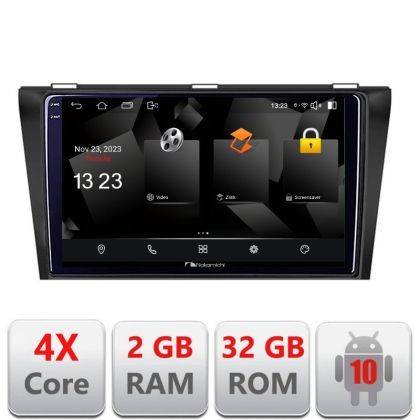 Navigatie Mazda 3 2004-2009 5230-161 Android Ecran 720P Quad Core 2+32 carplay android auto CarStore Technology