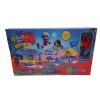 Set PJ Masks Circuit cu Garaj IdeallStore&reg;, Multicolor, 55cm, 2 Masinute Eroi, Fete/Baieti, 11 ani+