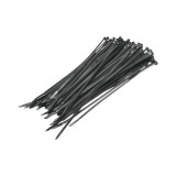Fasete plastic negre 4.7x300 mm, set 100 bucati pentru prindere