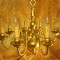Lustra bronz dore Baroc Victorian 8 becuri vintage