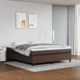 VidaXL Cadru de pat, maro, 160x200 cm, piele ecologică