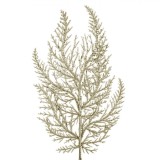 Ramură Decorativă Crăciun, Ferigă, Glitter, Bej, 47cm, Oem