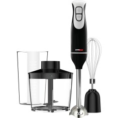 Mixer vertical Vision Chef VBV600N, 600 W, 2 viteze, Tel, Cana, Chopper, Negru