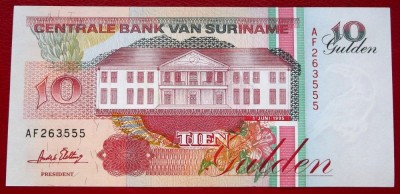 Surinam Suriname 10 Gulden 1995 UNC necirculata ** foto