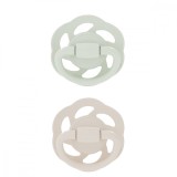 Set 2 suzete Cherry Green Newborn Boy cu tetina din latex natural si inel pentru 0-2 luni, 1 bucata, Nip