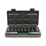 Trusa chei tubulare de impact lungi 10-24mm, 78mm, patrat 1/2 inch Cr-Mo 11 piese Breckner Germany