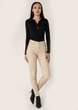 Pantaloni skinny din piele ecologica Bej LC001-2 M9