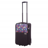 Troler Ella Icon Neo Negru cu Print 54X35X17 cm 1179 ComfortTravel Luggage