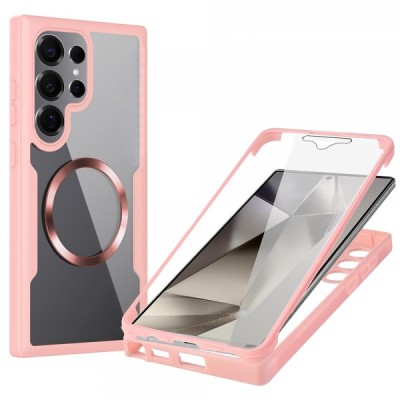Husa MagSafe pentru Samsung Galaxy S25 Ultra S938, Techsuit, ColorVerse 360, Roz foto