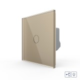 Intrerupator touch dimmer cap scara Livolo, auriu, serie noua