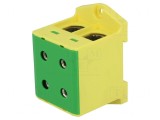 Conector &Icirc;mbinare Șine 25-150mm2 4 Borne Galben-Verde