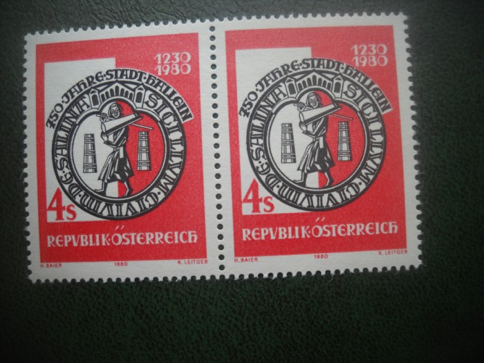 HOPCT TIMBRE MNH 790 HALLEIN 750 ANI 1980 -1 VAL AUSTRIA