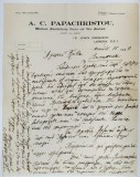 SCRISOARE COMERCIALA EXPEDIATA DE A.C. PAPACHRISTOU , NEGUSTOR LONDONEZ DE BLANURI , UNUI CLIENT BUCURESTEAN , 15 MAI . 1937