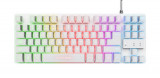 Tastatura Gaming Trust GXT833W Thado, iluminare Rainbow, Cu fir (Alb)