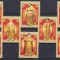 DB1 Tailanda Mitologie Cei 8 Zei Nemuritori Timbre in Relief Superbe 8 v. MNH