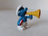 Strumf, Smurf cu portavoce, jucarie cauciuc , Peyo, Made in Germany, 5cm