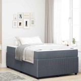 VidaXL Cadru de pat cu saltea Altele Gri &icirc;nchis 120 x 200 cm Catifea