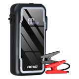 Starter auto 3in1 AMiO booster pornire powerbank si lanterna LED 12V 12Ah 12000 mAh 1600A max 800A USB LCD 190x83x38 mm pentru autoturisme,