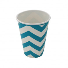 Set 6 pahare 355ml CHEVRON TURCOISE foto