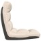 Scaun de podea pliabil, crem, material textil - 5