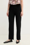 Marella pantaloni LELLO femei, culoarea negru, drept, high waist, 2513131152200