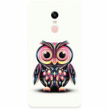 Husa silicon pentru Xiaomi Redmi Note 4, Colorful Owl Illustration