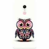 Husa silicon pentru Xiaomi Redmi Note 4, Colorful Owl Illustration
