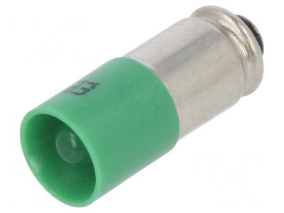 Lampă LED Verde S5,7s 24V 1 Diode foto