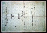 O.178 CERTIFICAT WWII GERMANIA AUSTRIA ZEUGNIS 1942
