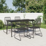 VidaXL Set mobilier de grădină, 5 piese, negru, ratan PVC