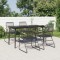 vidaXL Set mobilier de grădină, 5 piese, negru, ratan PVC 3099217