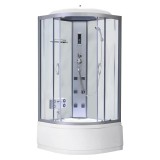 Cumpara ieftin Cabină de duș cu hidromasaj Mila albă 90x90x215 cm